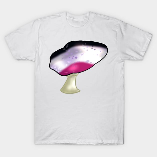 Asexual LGBTQ Pride Flag Mushroom T-Shirt by YouAreValid